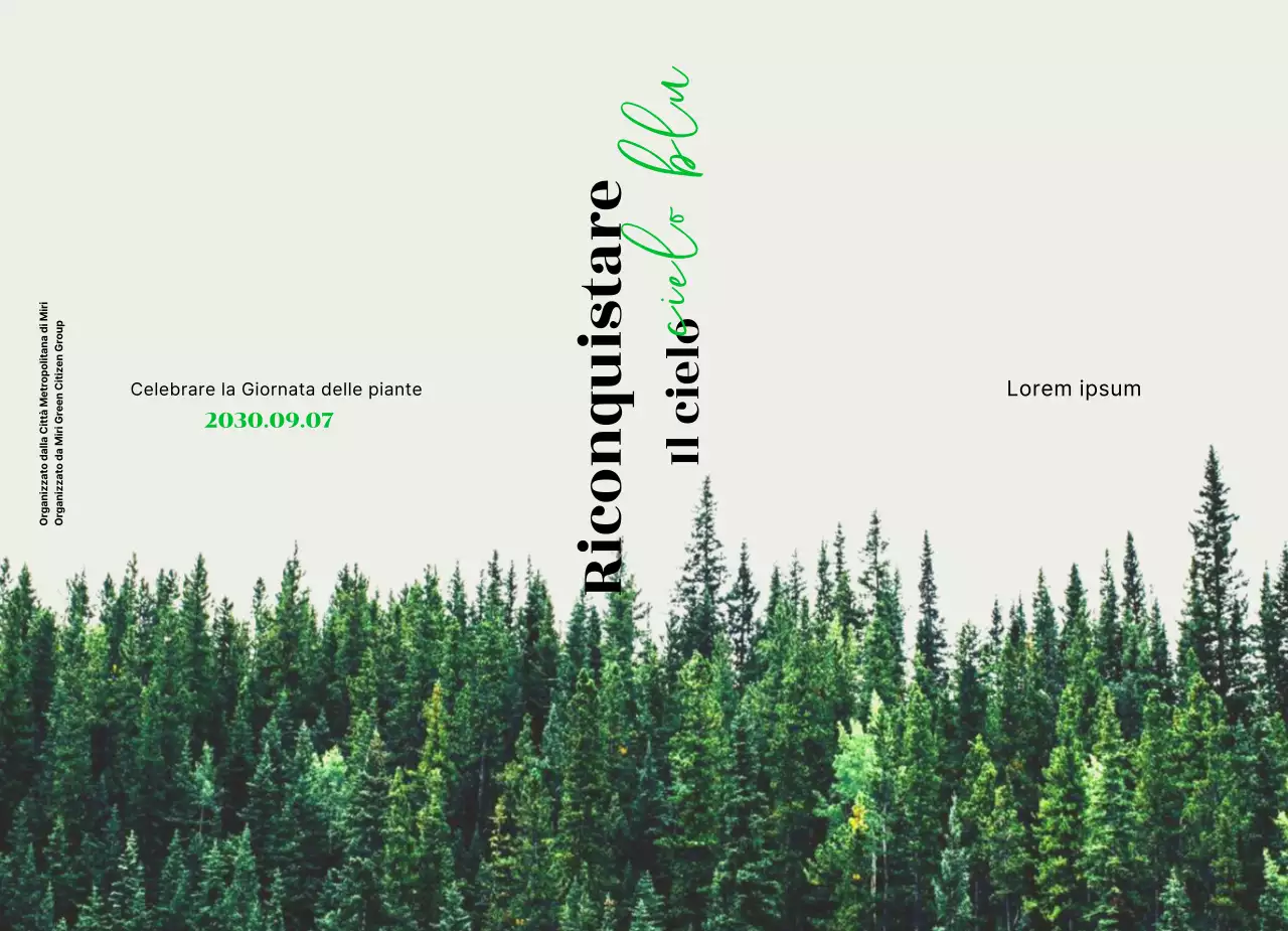 Una semplice celebrazione dell'Arbor Day in beige e verde