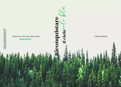 Una semplice celebrazione dell'Arbor Day in beige e verde