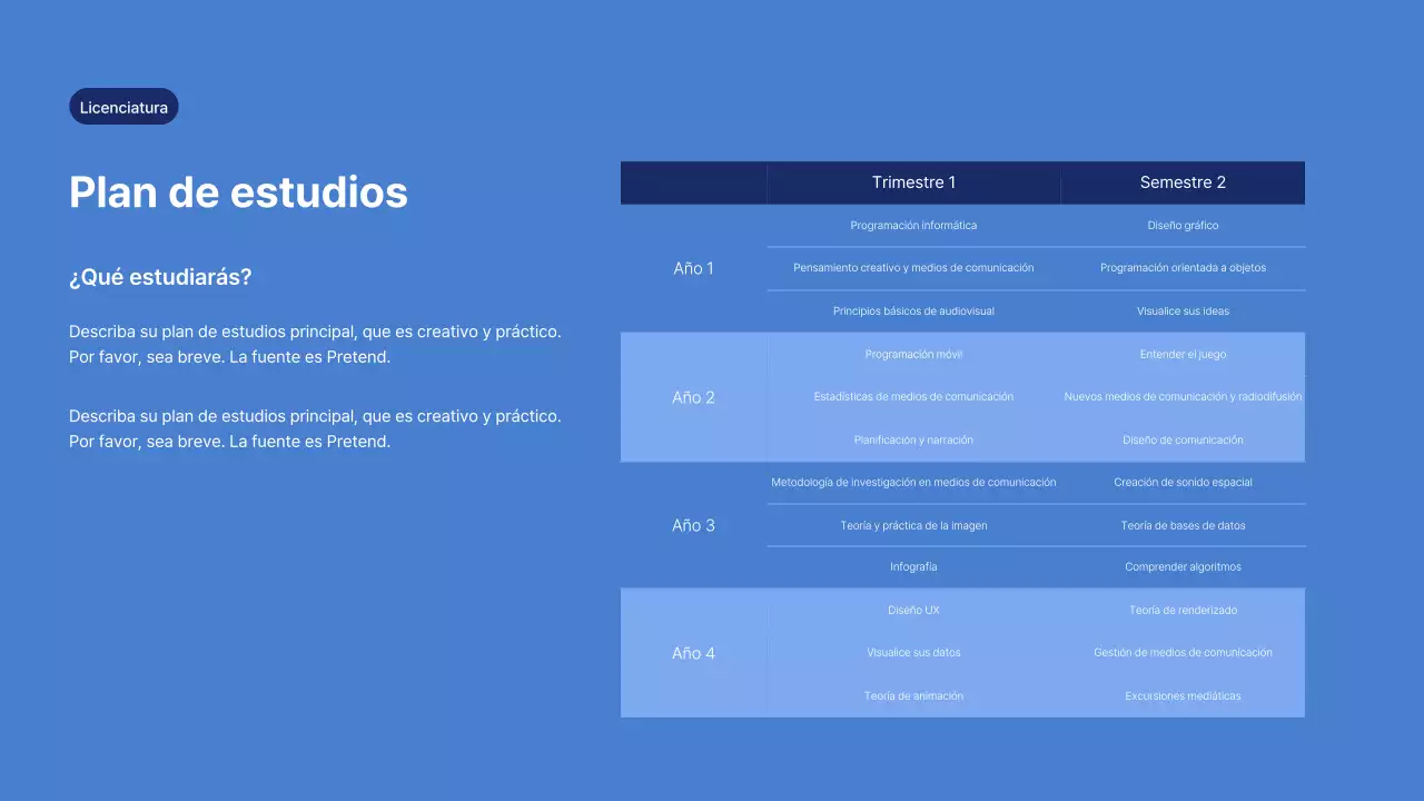 Una sencilla carta de presentación del departamento de tutoría en azul y azul claro