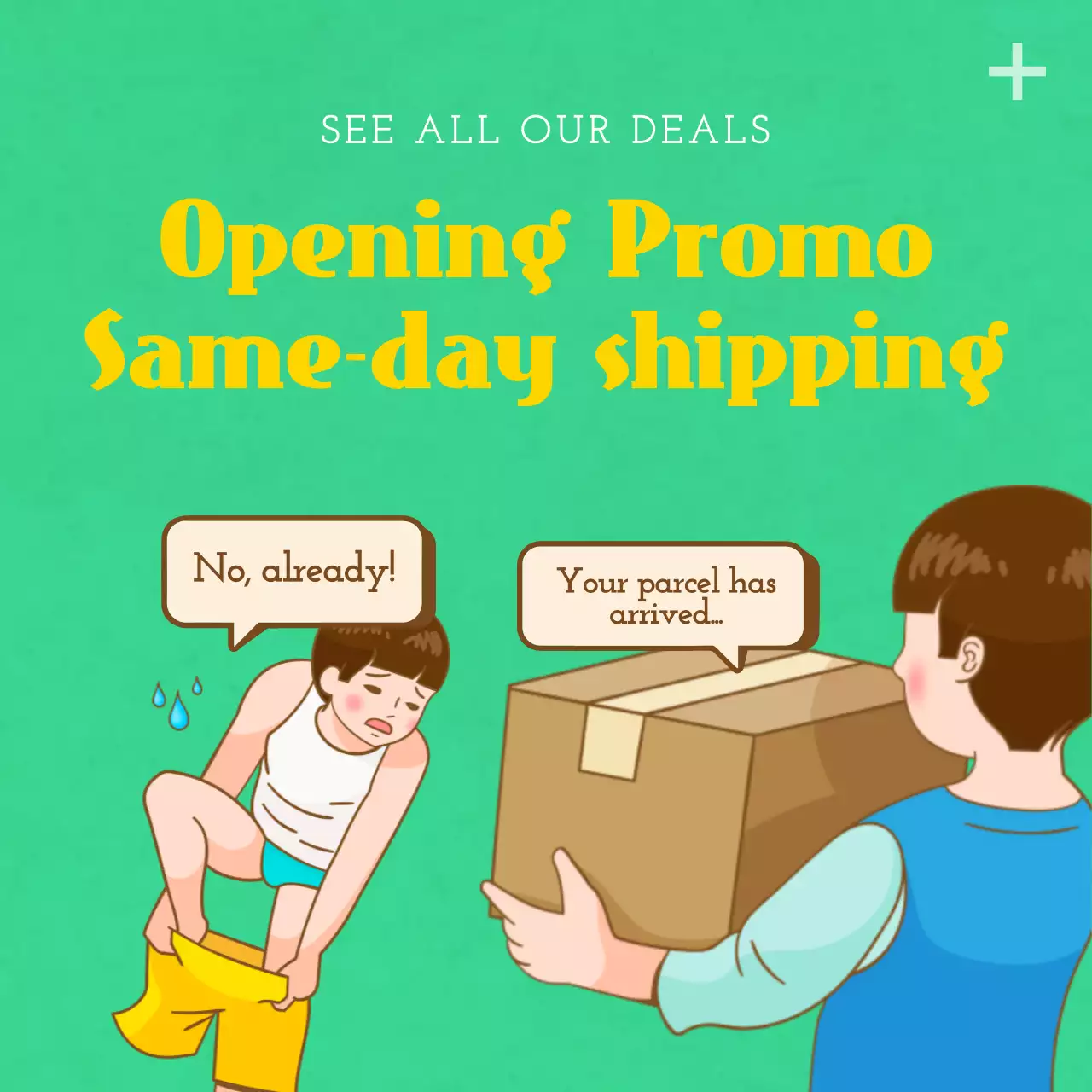 Orange Retro Store Promotion Instagram Post