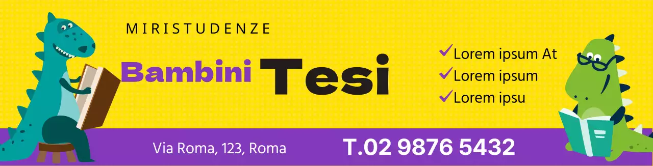 Giallo Viola Carino Dinosauro Carattere Saggio di Scrittura Scuola