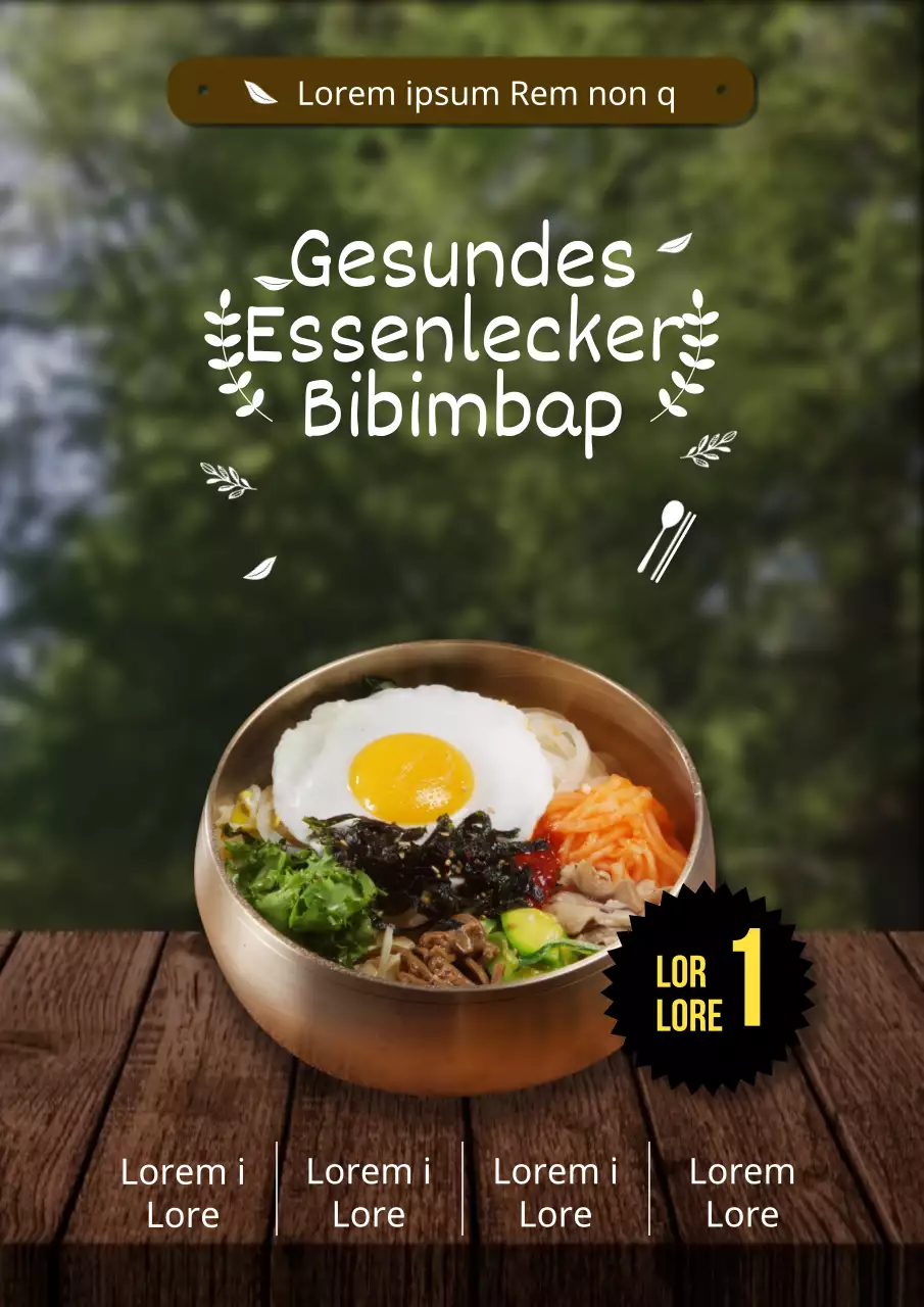 Bewerben Sie Ihr Massagesalon-Menü in einer natürlichen Umgebung