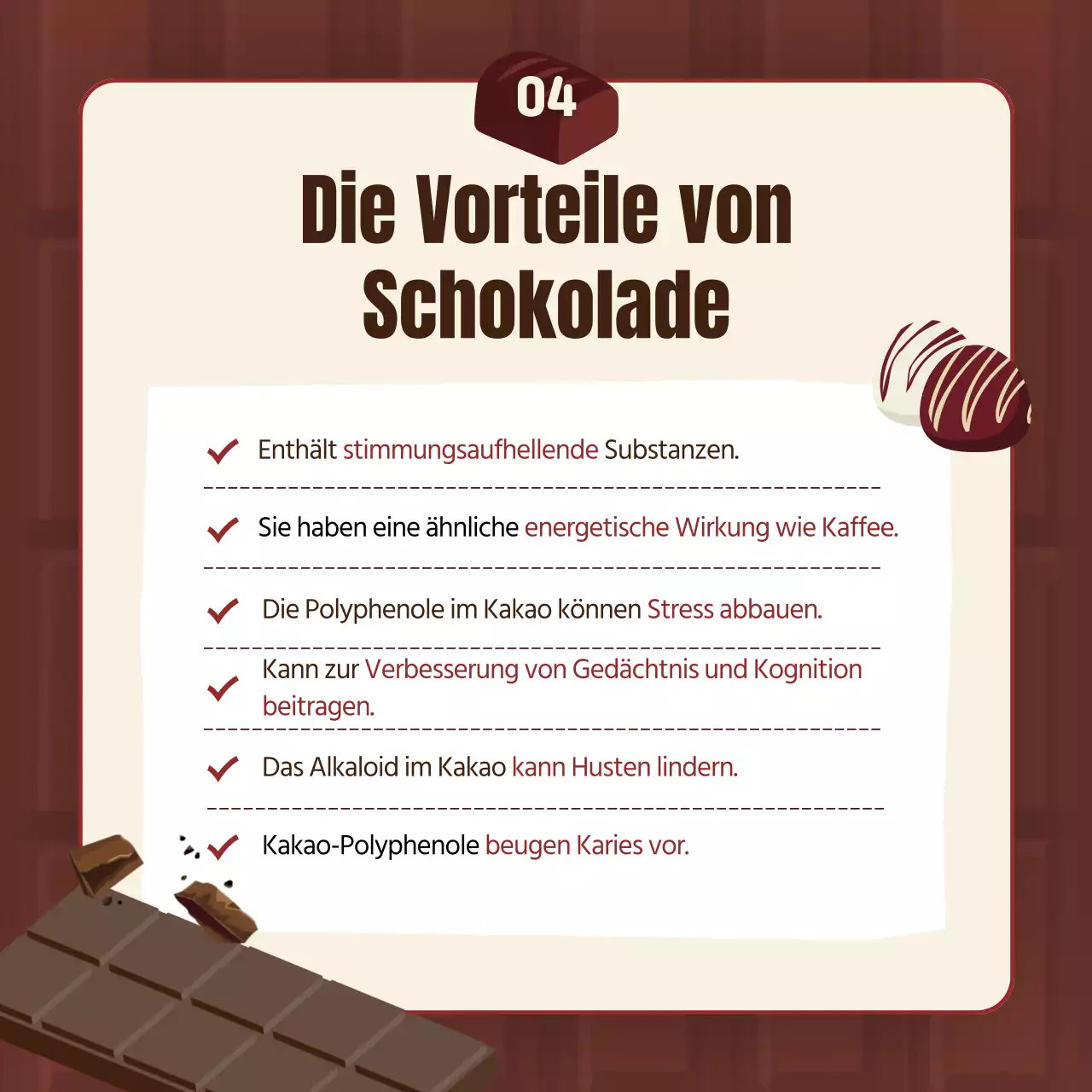 TMI zum Valentinstag in Burgunderrot und Braun