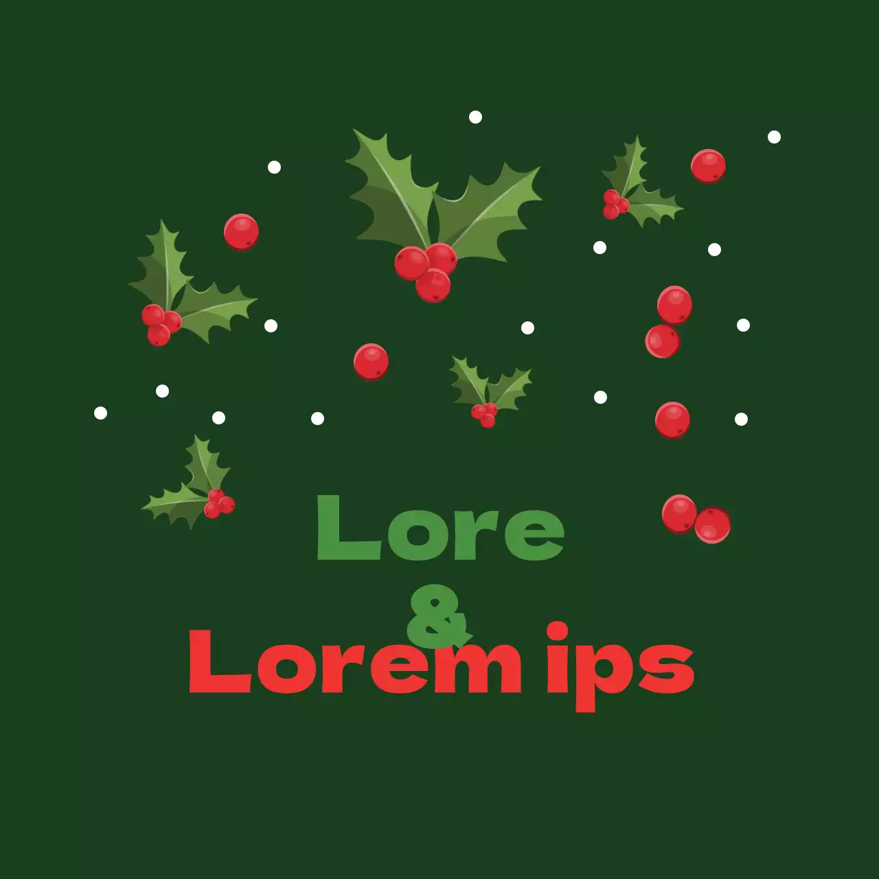 Rot Grün Illustration Weihnachtsgruß Etikett