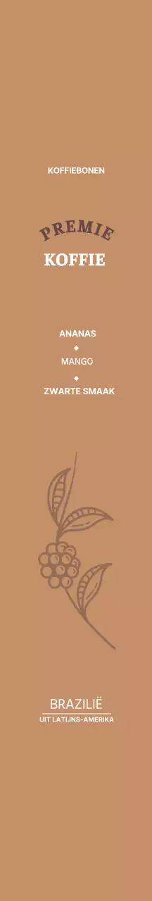 Beige Geïllustreerde Vincci Café Koffieboon Verpakking