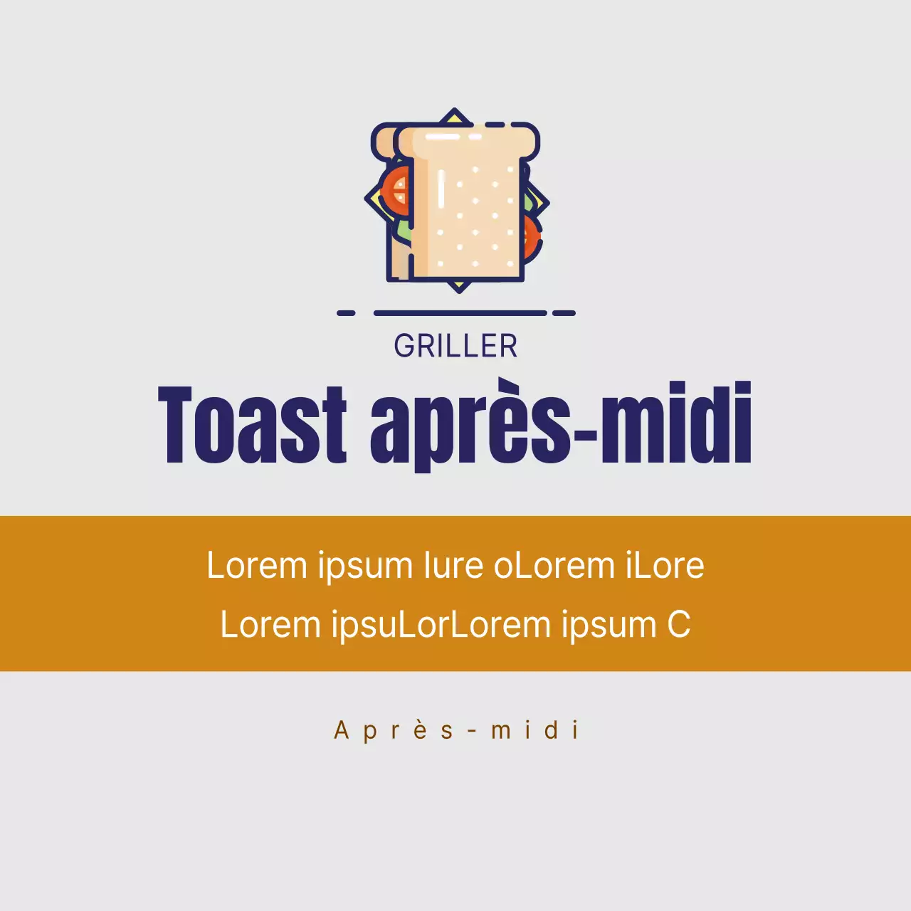 Toast de l'après-midi