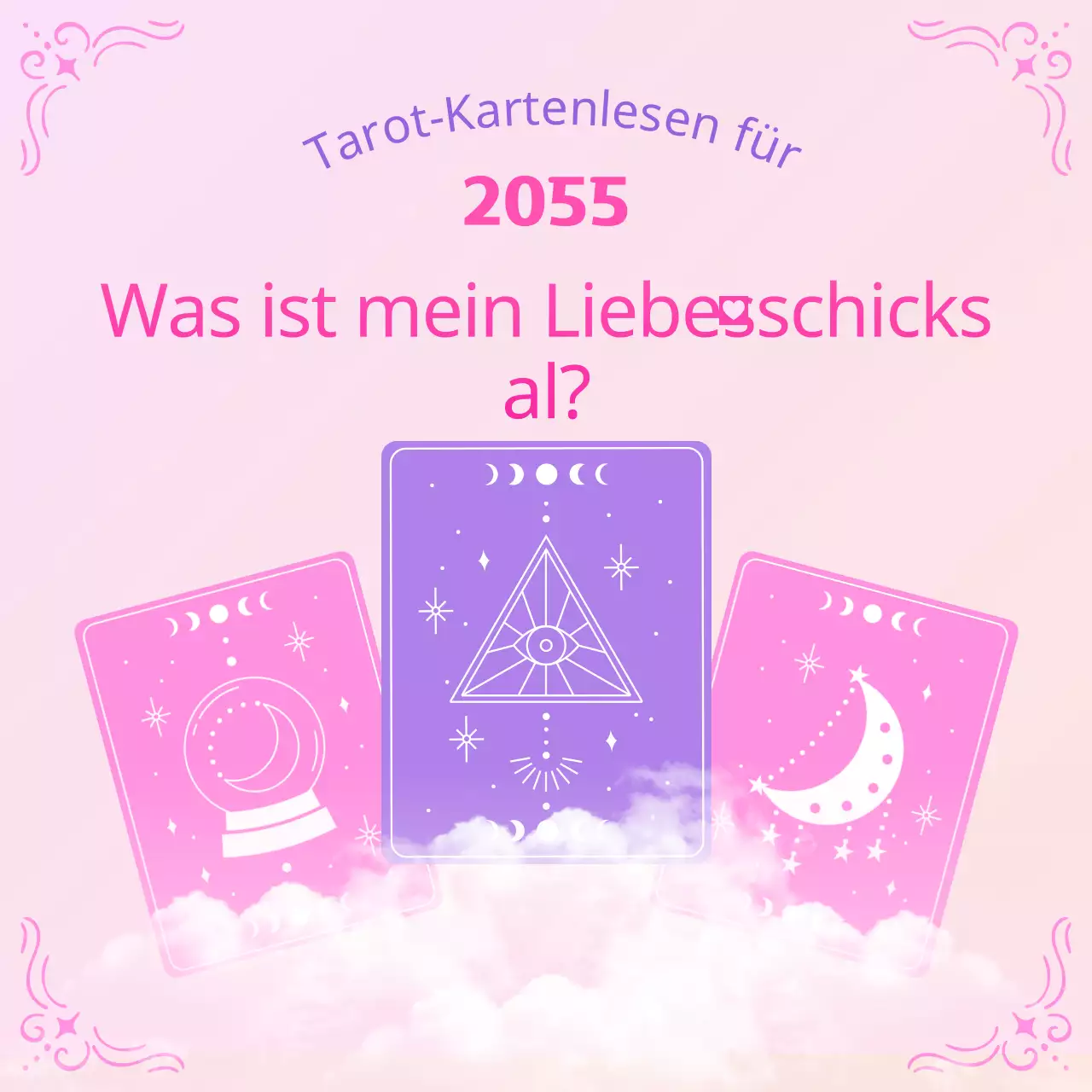 Lernen Sie, Tarot-Karten zu lesen, mit einem rosa, verträumten Gefühl