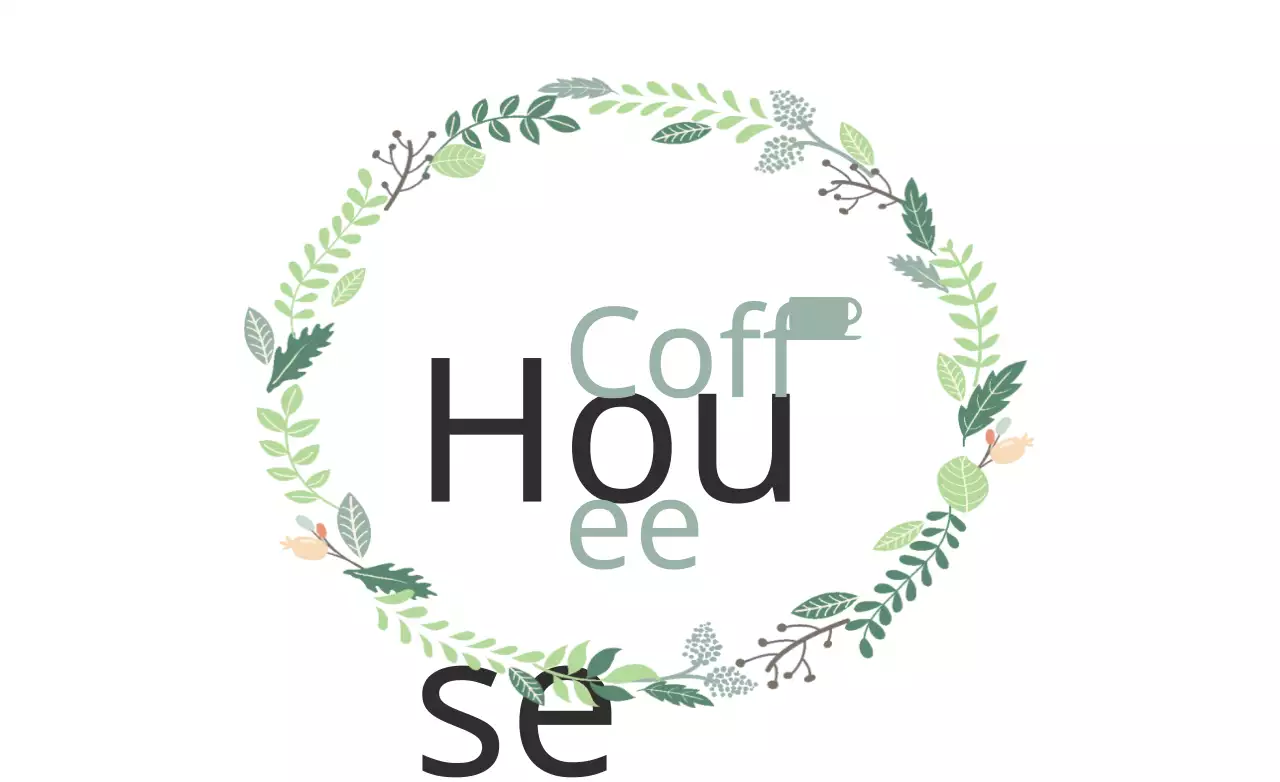 Banner de propaganda de café botânico verde