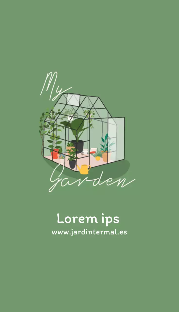 verde blanco ilustración limpio café jardín botánico