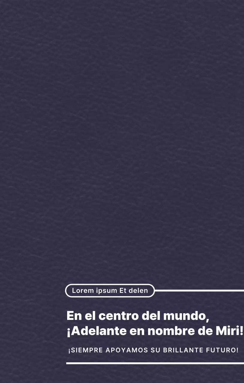 Destacar el eslogan de la universidad con un sencillo concepto de disposición del texto