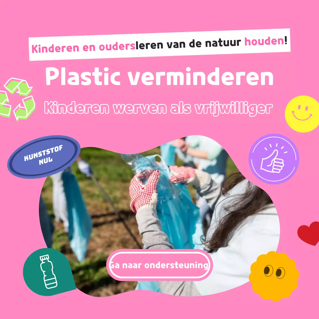 Roze Vrijwilligerswerving Thema