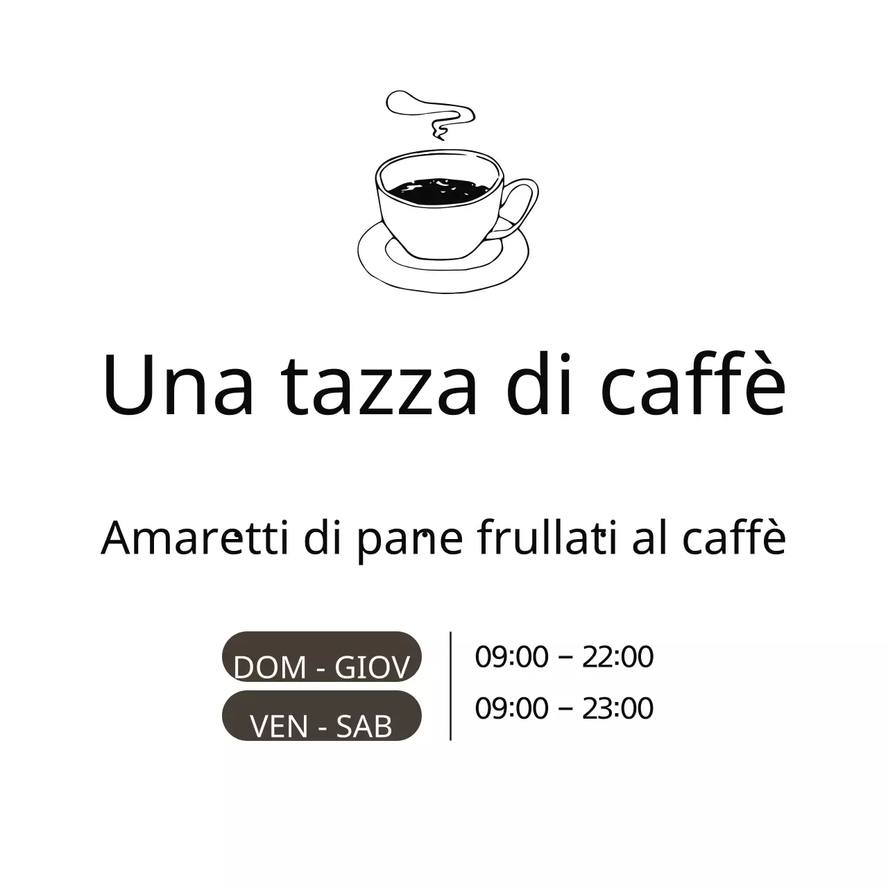 Una tazza di caffè