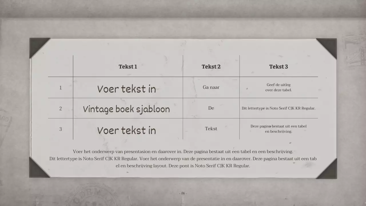 Verhalenboekpresentatie met bruin, vintage notitieboekconcept