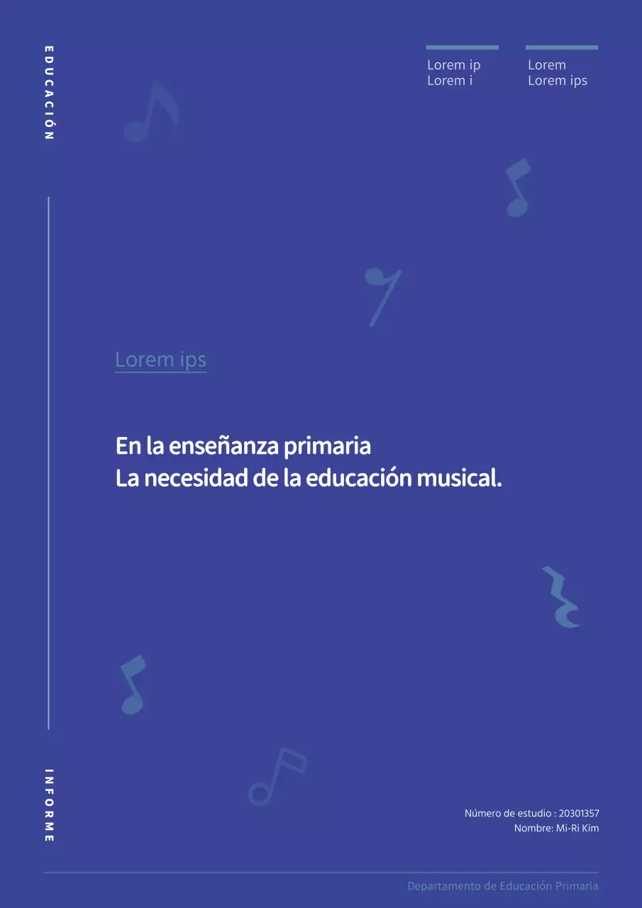 Moderno y sencillo documento de informe de tareas universitarias de Introducción a la Pedagogía en azul y blanco