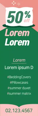 Banner de promoção de cama simples verde