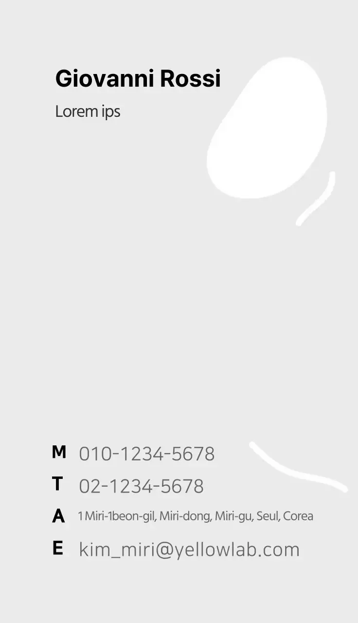 Biglietti da visita generali per interni