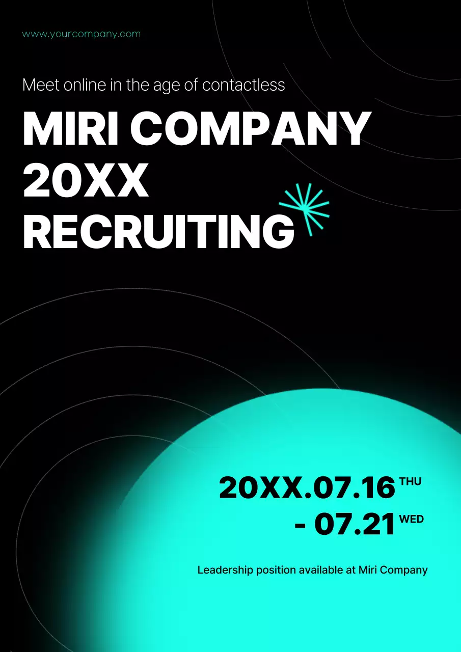 Black Modern Recruiting Announcement Poster