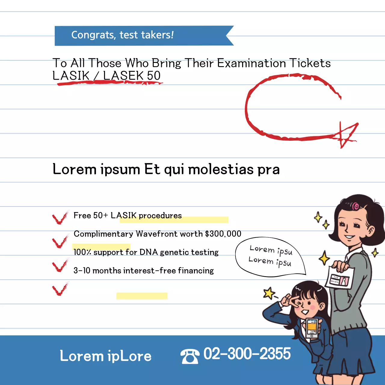 Blue Trendy Lasik Promotion Banner