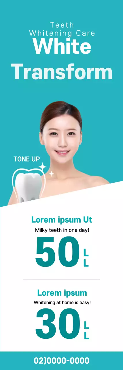 Banner de promoção odontológica moderna azul-petróleo