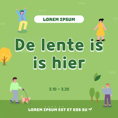 Groen voorjaar geïllustreerd kortingsactie