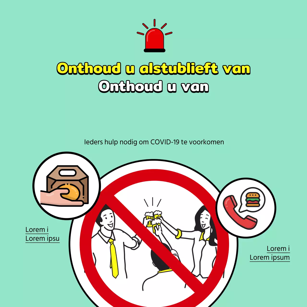 Mint achtergrond corona vakantie verzamelen verbod illustratie ontwerp
