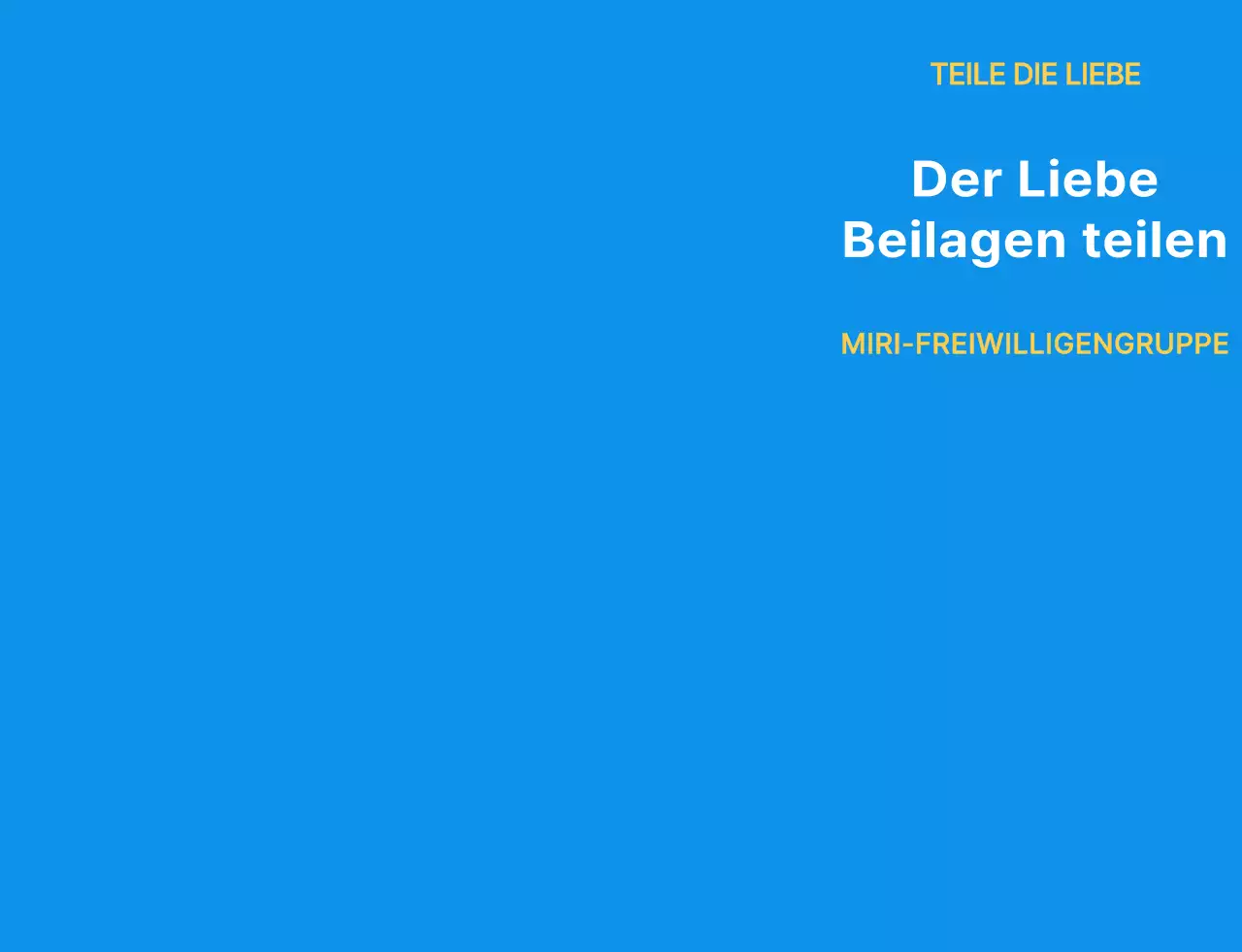 Einfache Freiwilligenweste mit blauem, weißem und gelbem Freiwilligenlogo