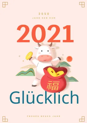 Gestalten Sie eine Neujahrskarte