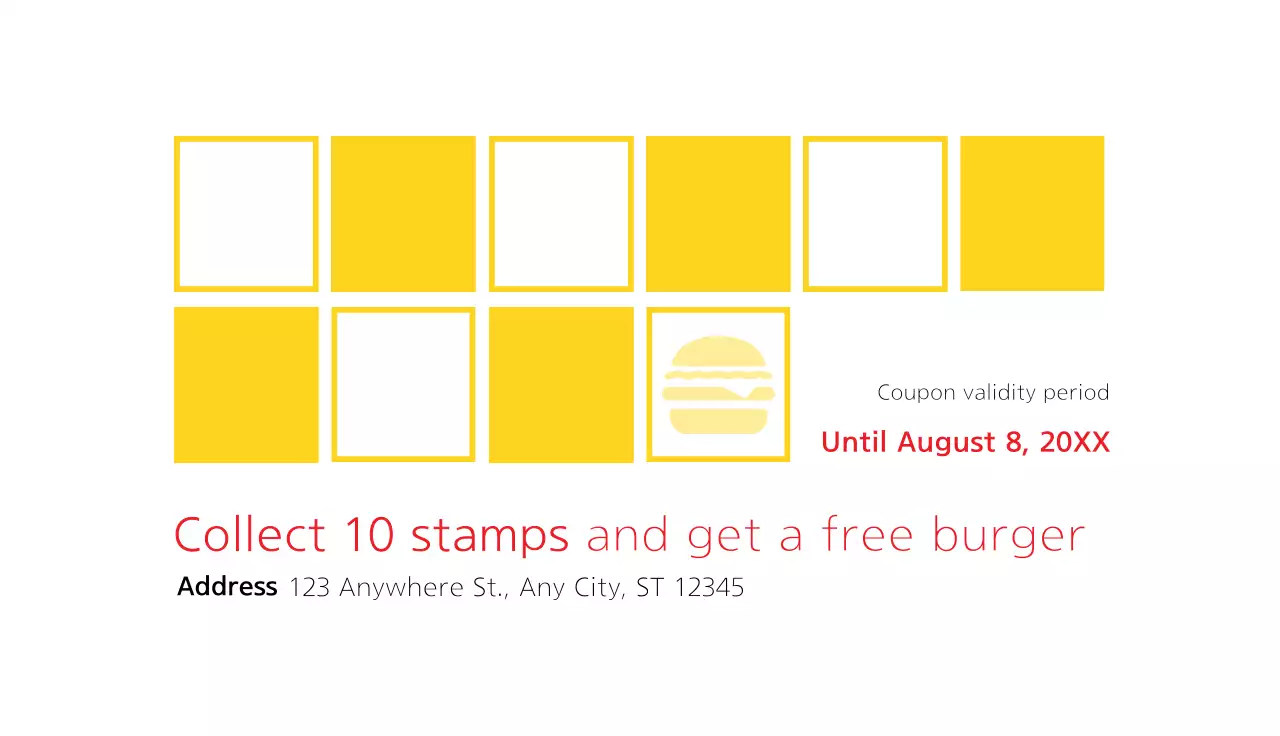 Red Retro Burger Promotion Business Card