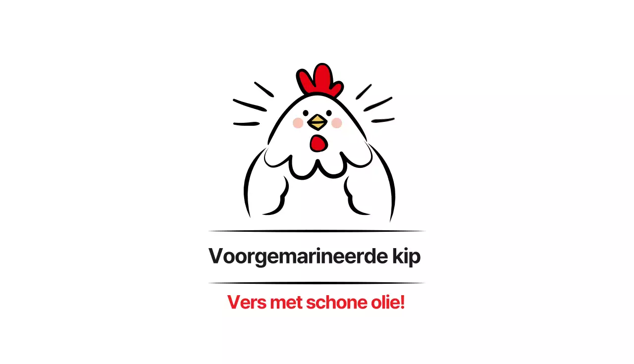 Rood Zwart Geïllustreerd Kippen visitekaartje