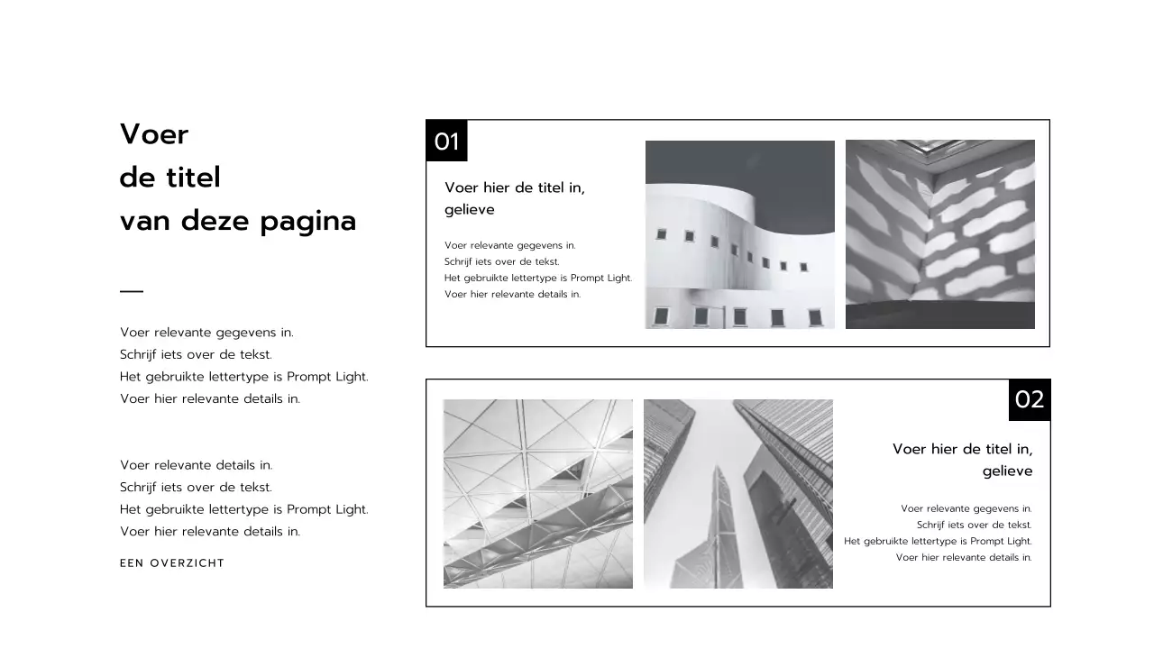 Zwart-wit presentaties