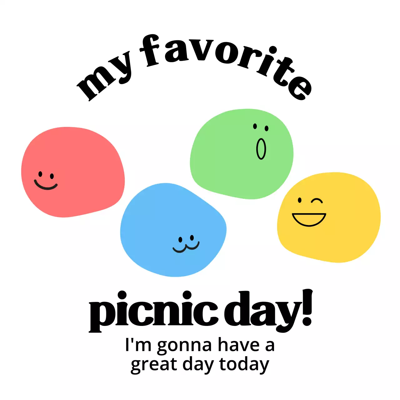 Kaos kelompok piknik anak-anak prasekolah yang lucu dan penuh warna