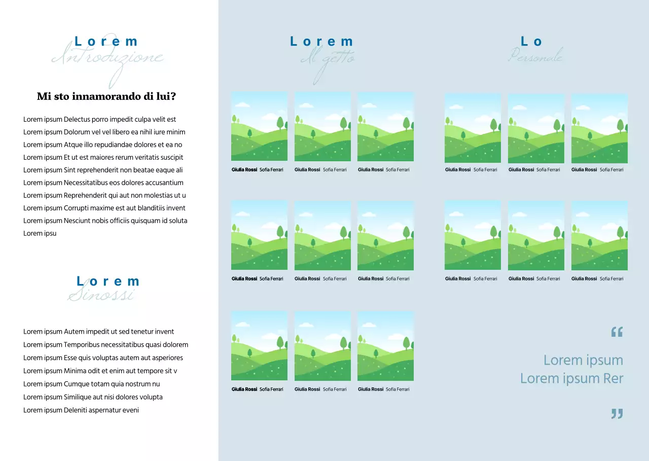 Presentazione del gioco giovanile blu pulito