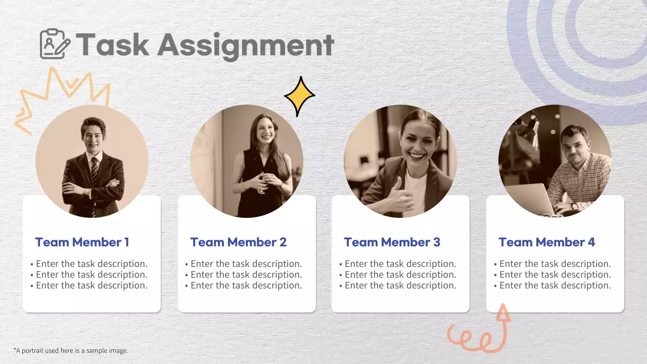 회색과 주황색의 기하학적 마케팅 회의록 보고서