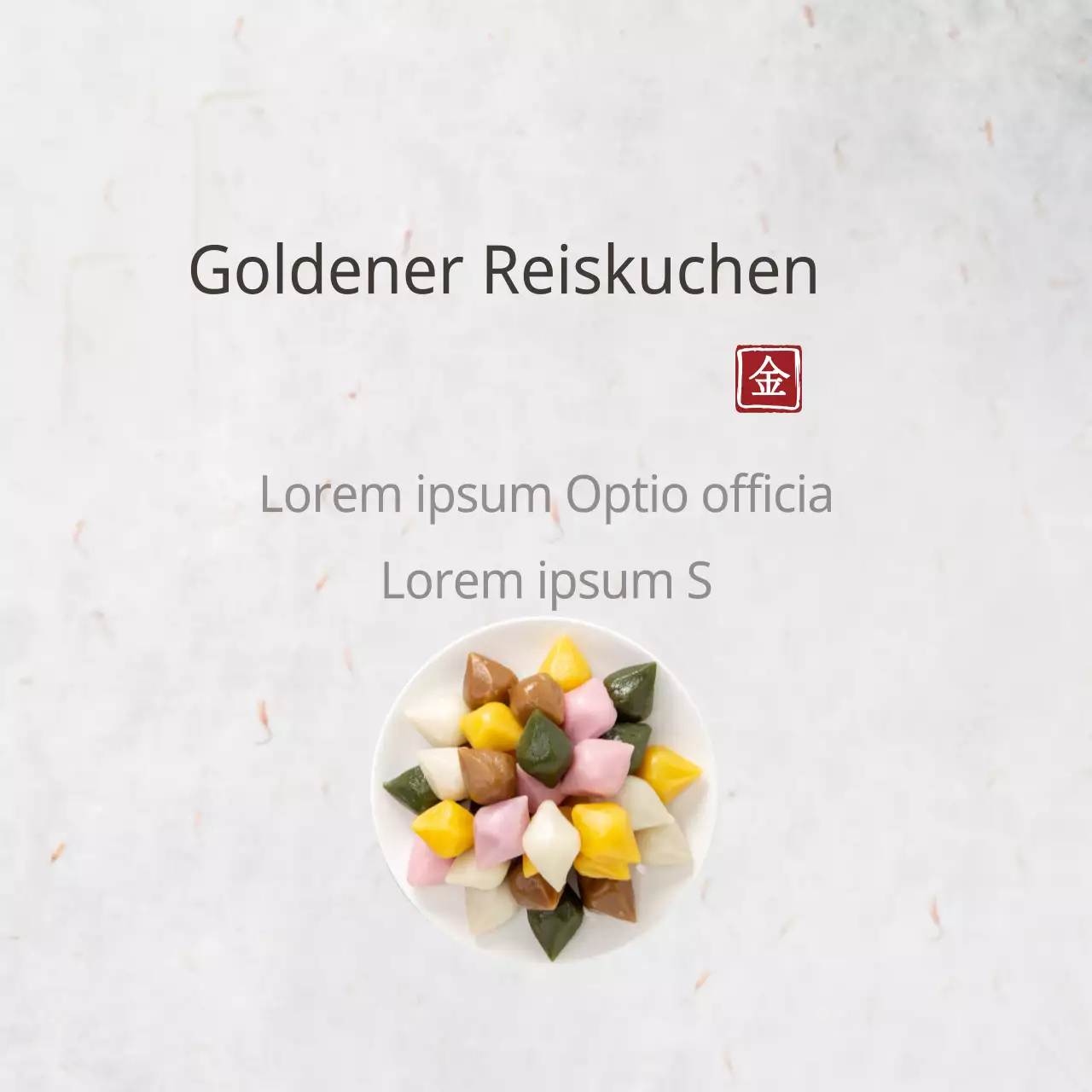 Goldener Reiskuchen
