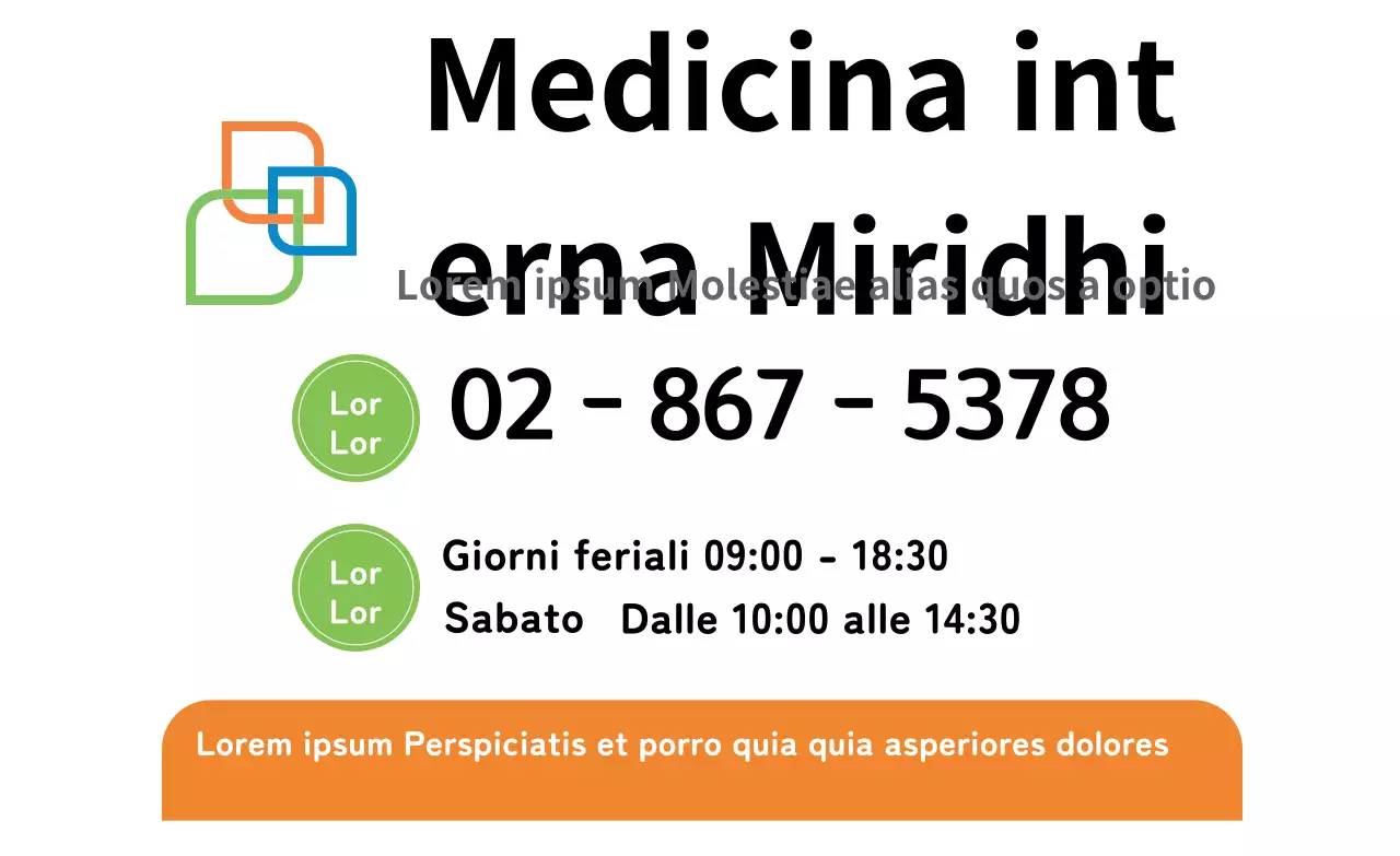 Logo bianco per un look ospedaliero pulito