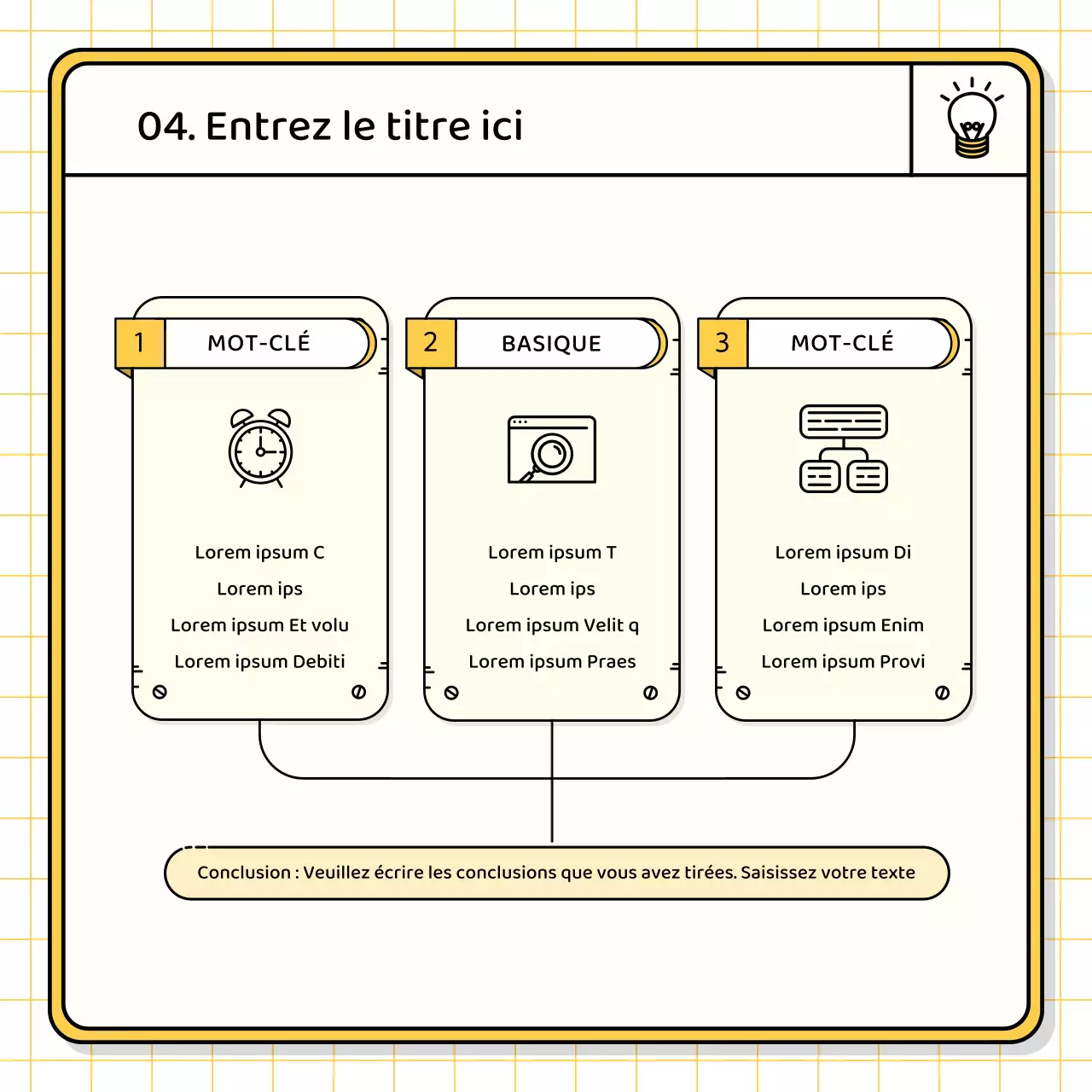 Kit de présentation de base en jaune et chartreuse