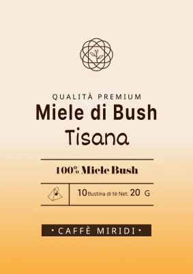 Etichetta semplice per un prodotto a base di tisana con sfumature gialle