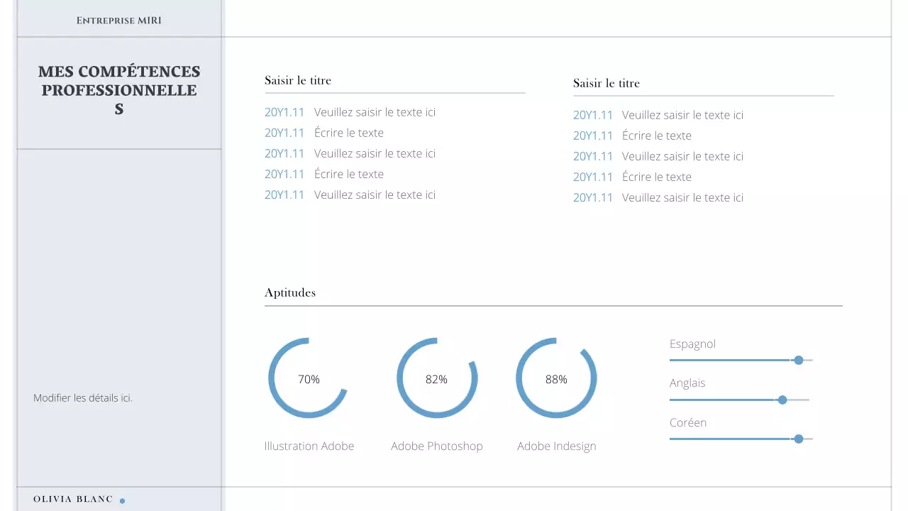 Une lettre de motivation simple et minimaliste en blanc