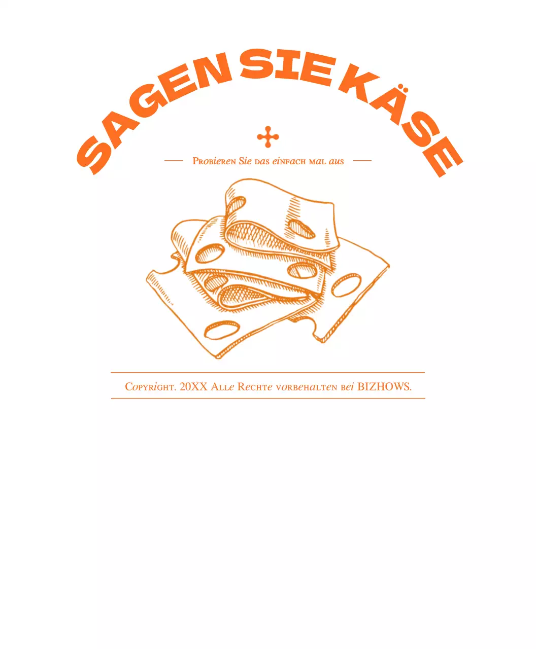 Illustration von orangefarbenem Scheibenkäse