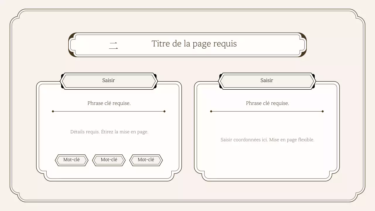 Kit de présentation simple de style oriental