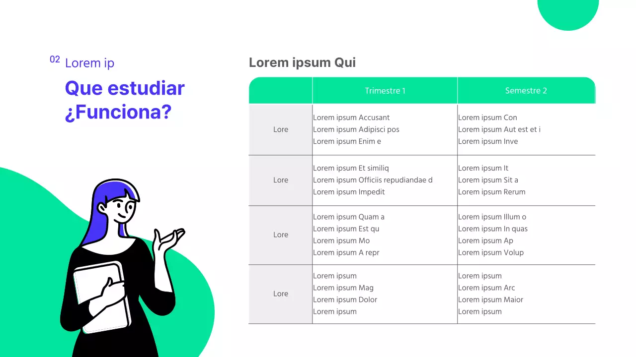 Una moderna presentación en azul y blanco del departamento de relaciones públicas de la universidad