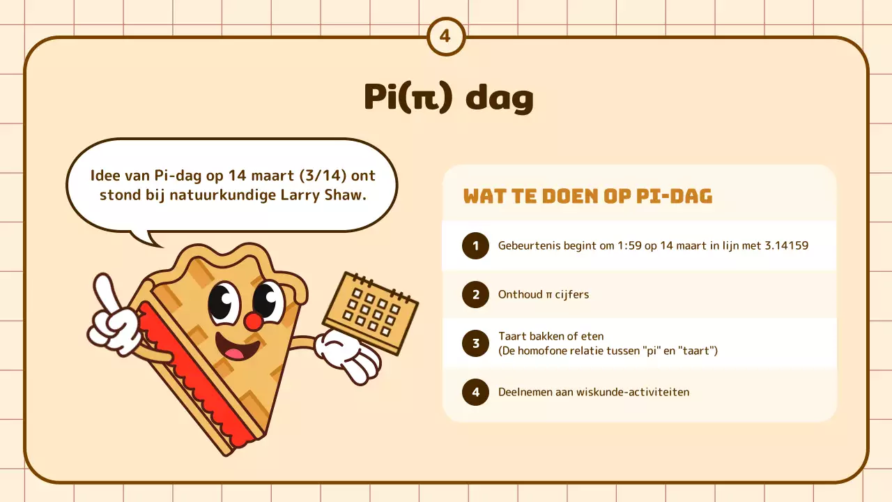 Schattig Cartoon Circumferentieel Onderwijs in Beige en Bruin