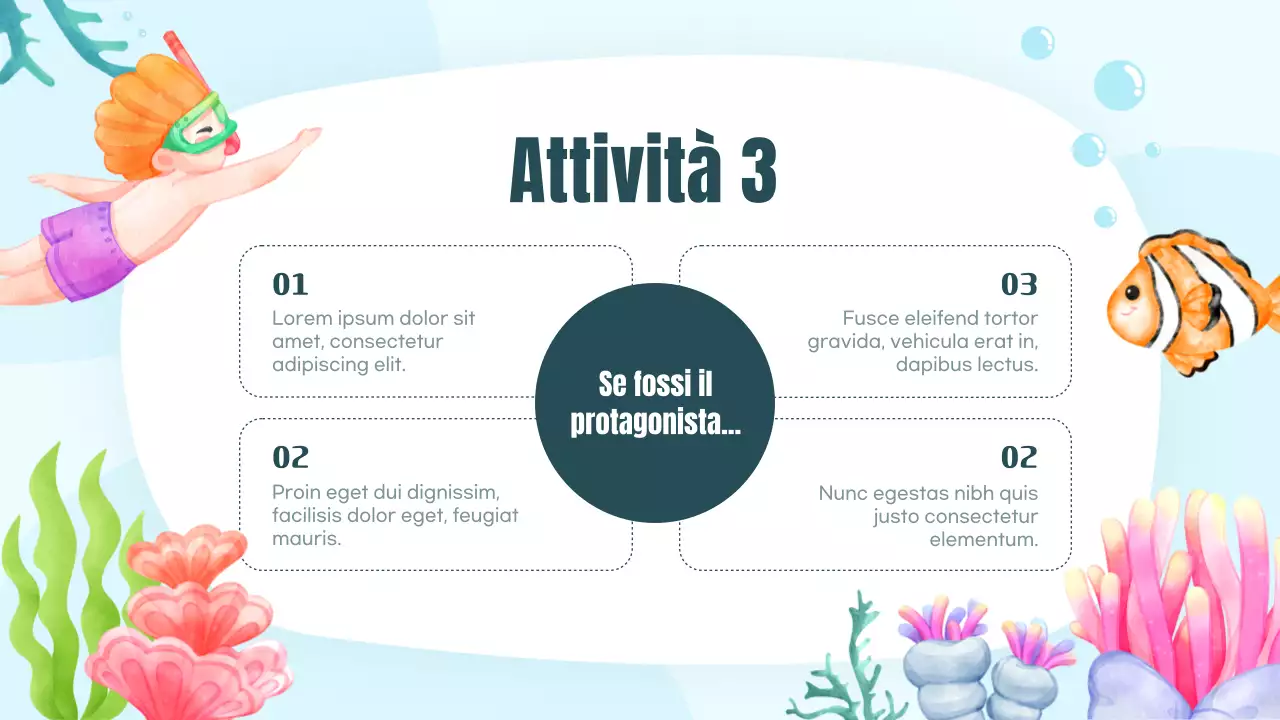 Una colorata e simpatica storia di mare illustrata a lezione di lettura