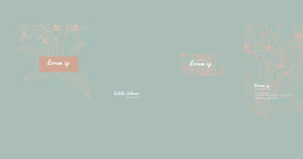 Azul línea limpia ilustración botánica flor