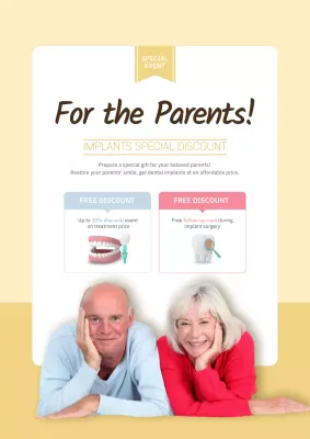 Beige Simple Dental Promotion Poster
