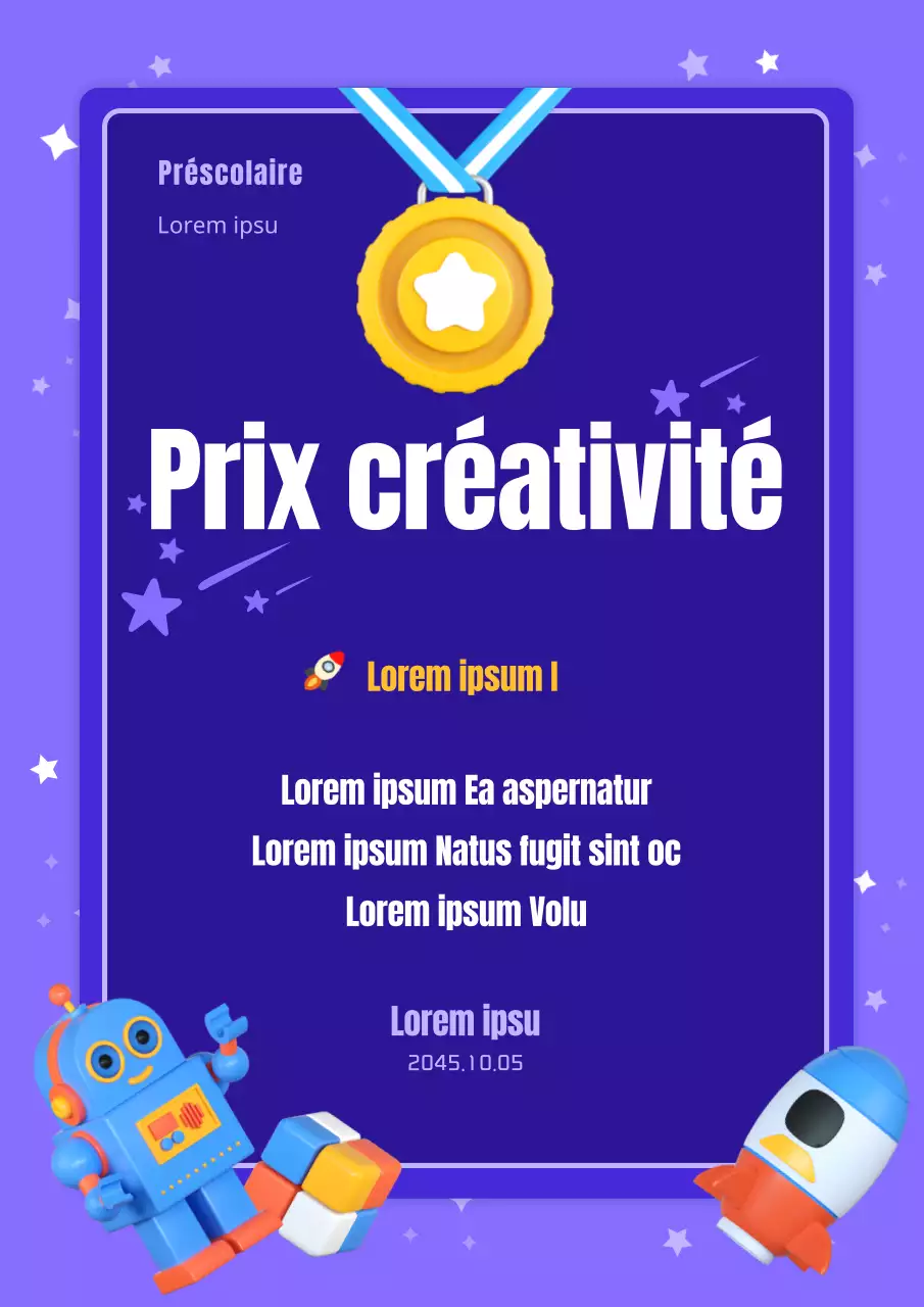 Illustration mignonne de l'espace en violet Liste de l'école maternelle