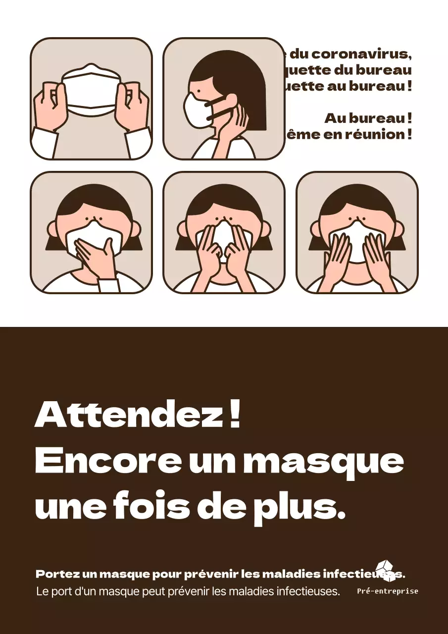 Mignonne affiche illustrée sur la culture organisationnelle en marron