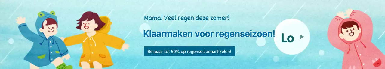 Voorbereiding op het regenseizoen met een schattig illustratieconcept in lichtblauw