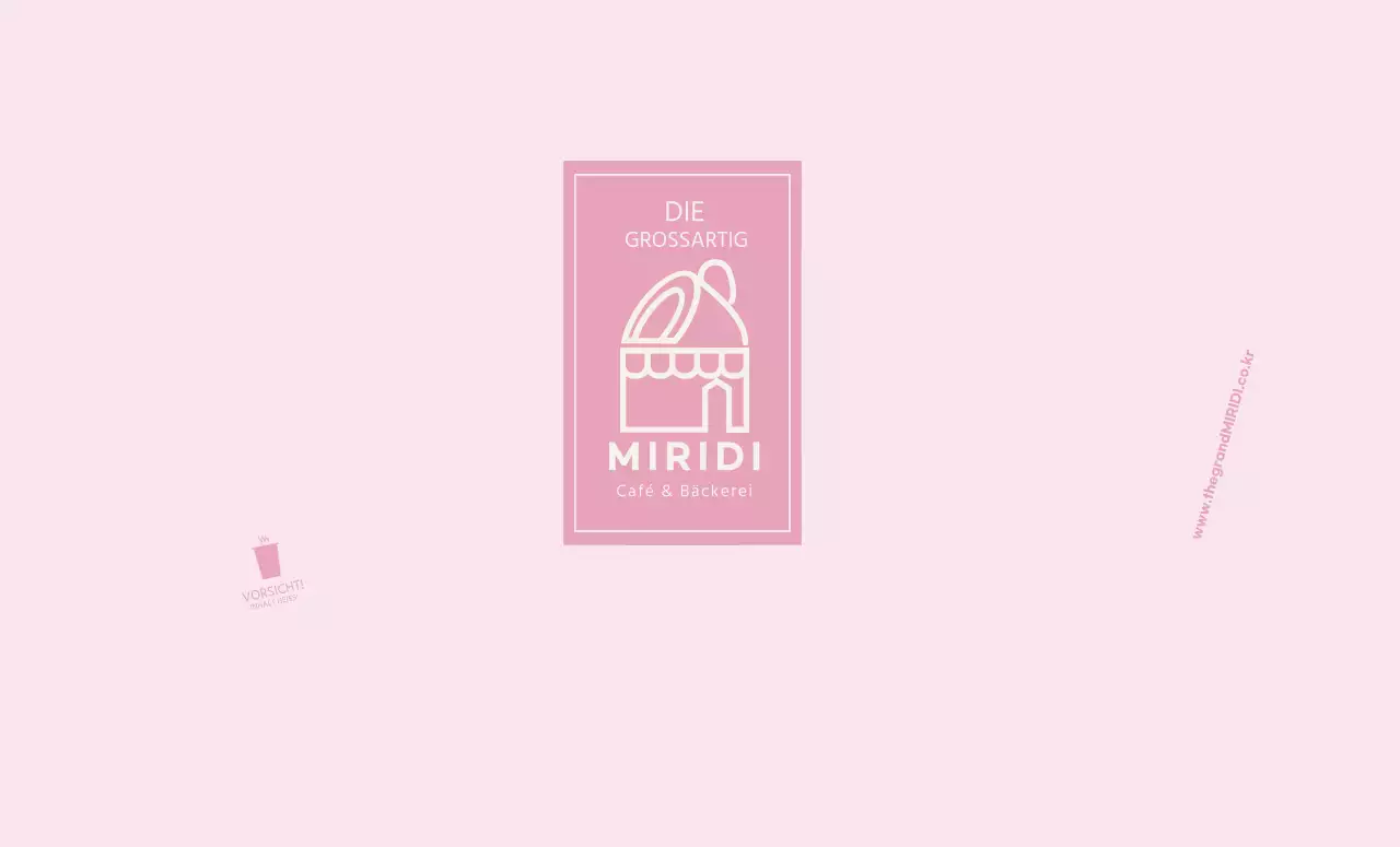 rosa saubere Linien Symbol Bäckerei Cafe