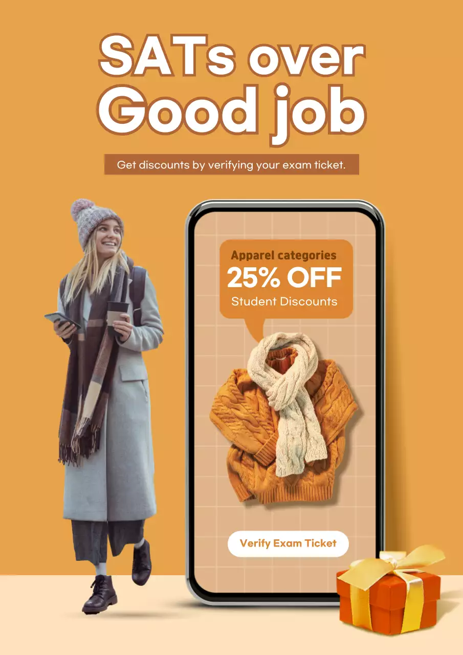 Orange Trendy Student Promotion Poster